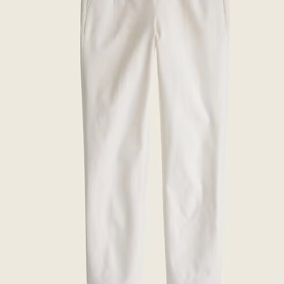 J.Crew Martie Slim Fit Stretch Cotton Pants White Ivory Size 6 - Picture 2 of 8
